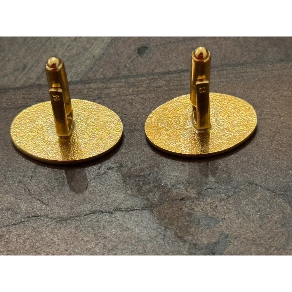Vintage Avon Ford Model T Gold Tone Enamel Cufflings Men‎
